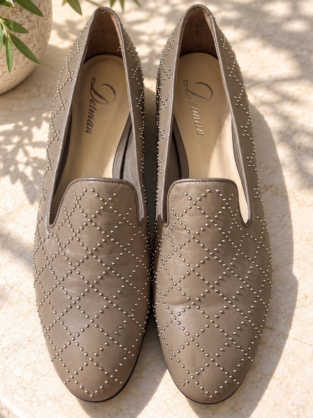 Italian Loafers with Metallic Studs